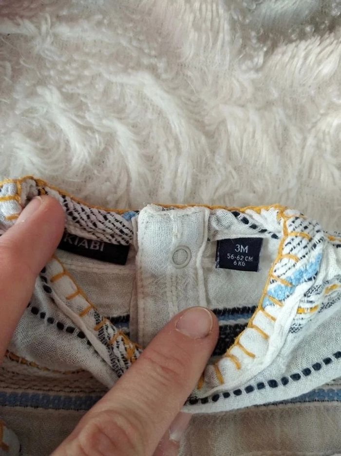 Ensemble (robe+boomer) Fille 3 mois Kiabi 100% coton - photo numéro 6