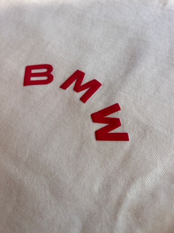 T-shirt manche longue beige logo brodé BMW