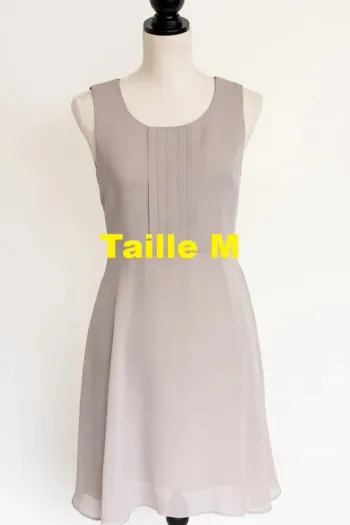 Robe beige voile semi transparent Vero Moda Taille M