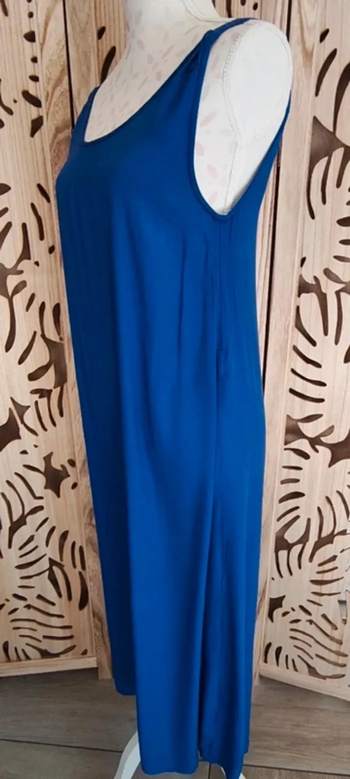 Robe midi Bleu roi T38 Kiabi - photo numéro 4