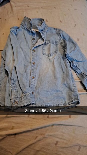 Chemise en jeans à manches longues