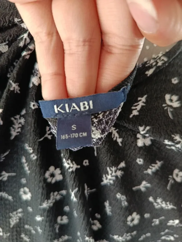 Combishort noir fleuri Taille S Kiabi - photo numéro 4