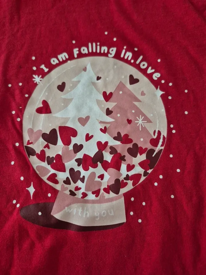 T-shirt manches longues imprimé coeur - photo numéro 2