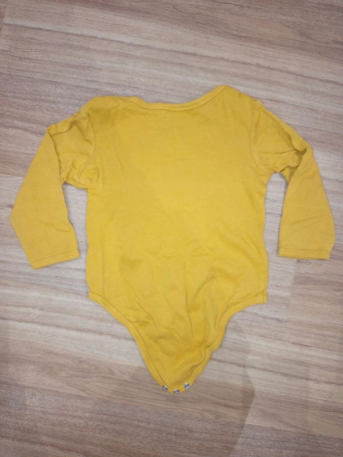 Body manches longues Vertbaudet jaune moutarde - photo numéro 2