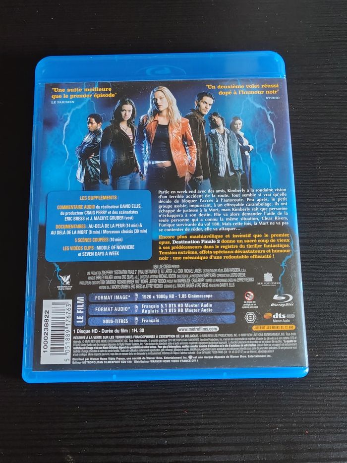 Blu Ray Destination Finale 2 (Horreur, Culte, Ali Larter, A.J. Cook) - photo numéro 2