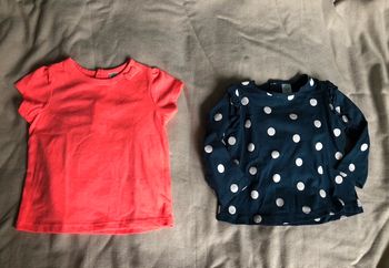 Lot de 2 shirts 9 mois coton bio