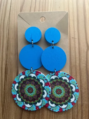 Boucle d’oreille bois