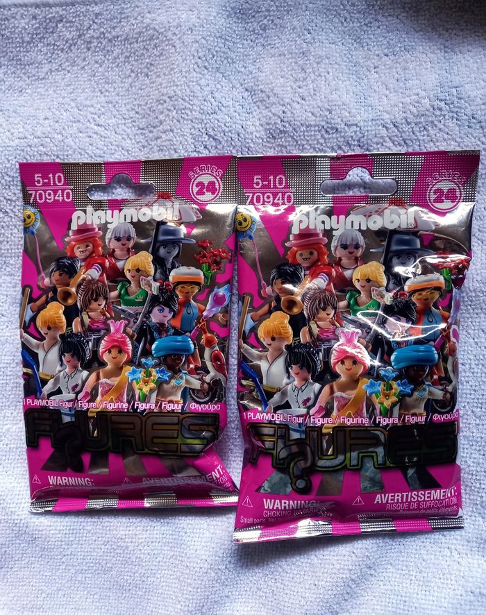 Lot de 2 sachets Playmobil (70940) : Série 24