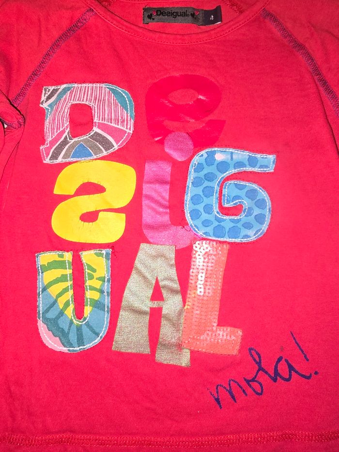 Tee shirt rouge Desigual - photo numéro 2