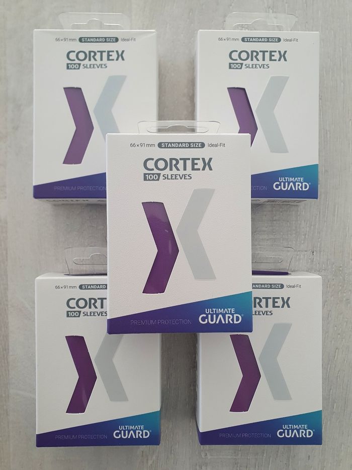 Lot de 5 paquets de 100 sleeves Ultimate Guard Cortex Violet