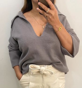 Superbe Pull ZARA Oversize Col V Taille M Et Plus