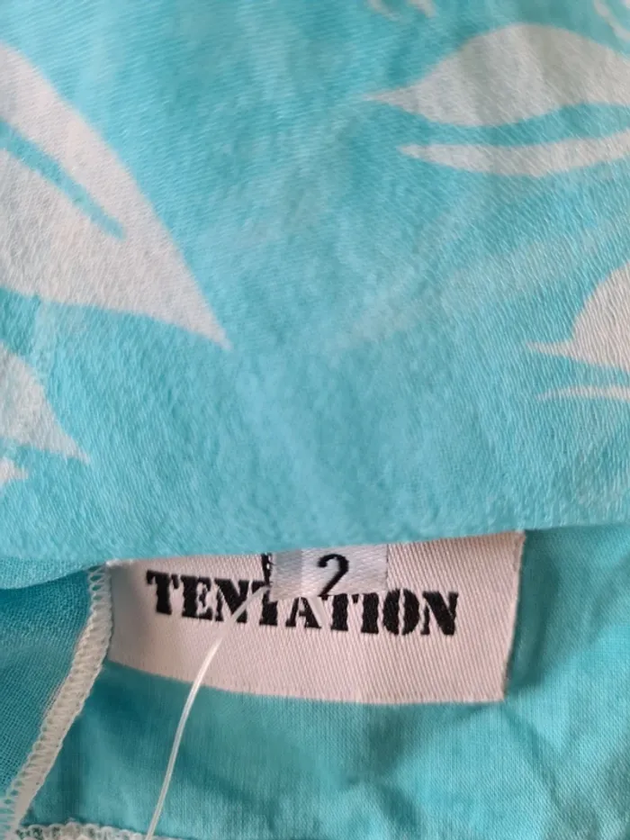 Crop top bleu turquoise Tentation Taille (38/40) Neuf - photo numéro 3