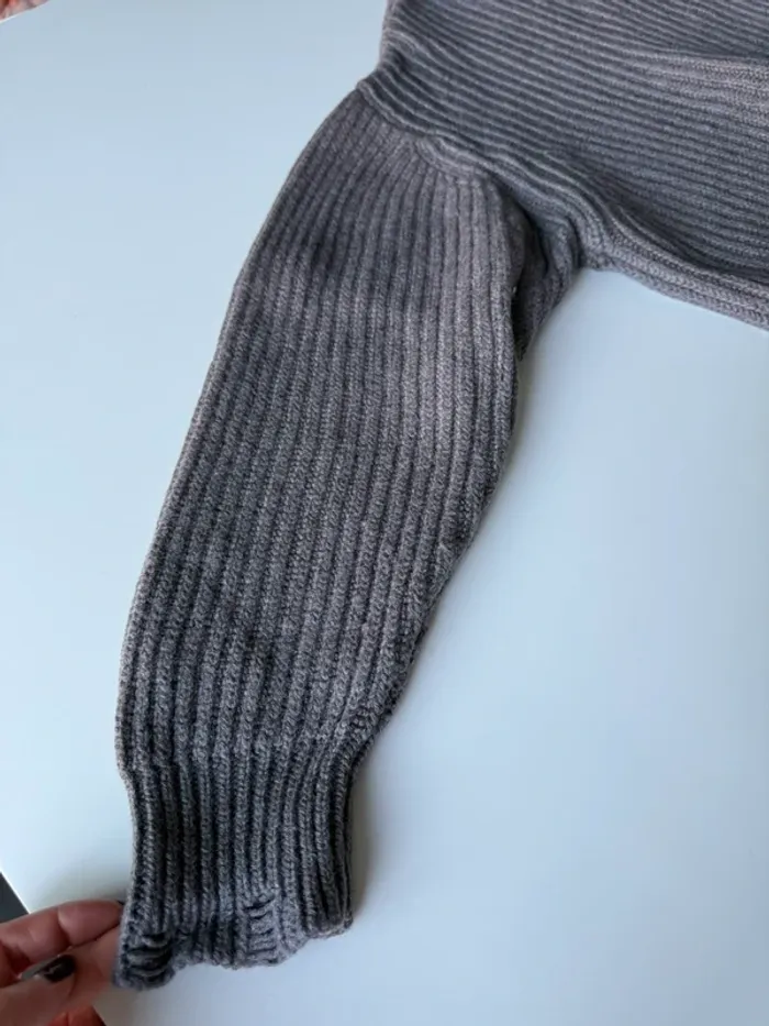 Pull col roulé IRO gris souris - photo numéro 3