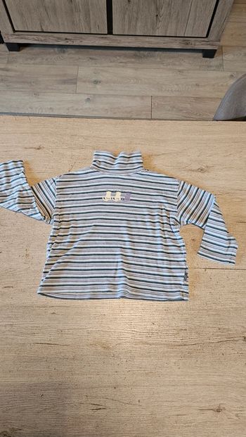 Sous pull à col roulé, manches longues, ligné, I'Kids Collection, 4 ans