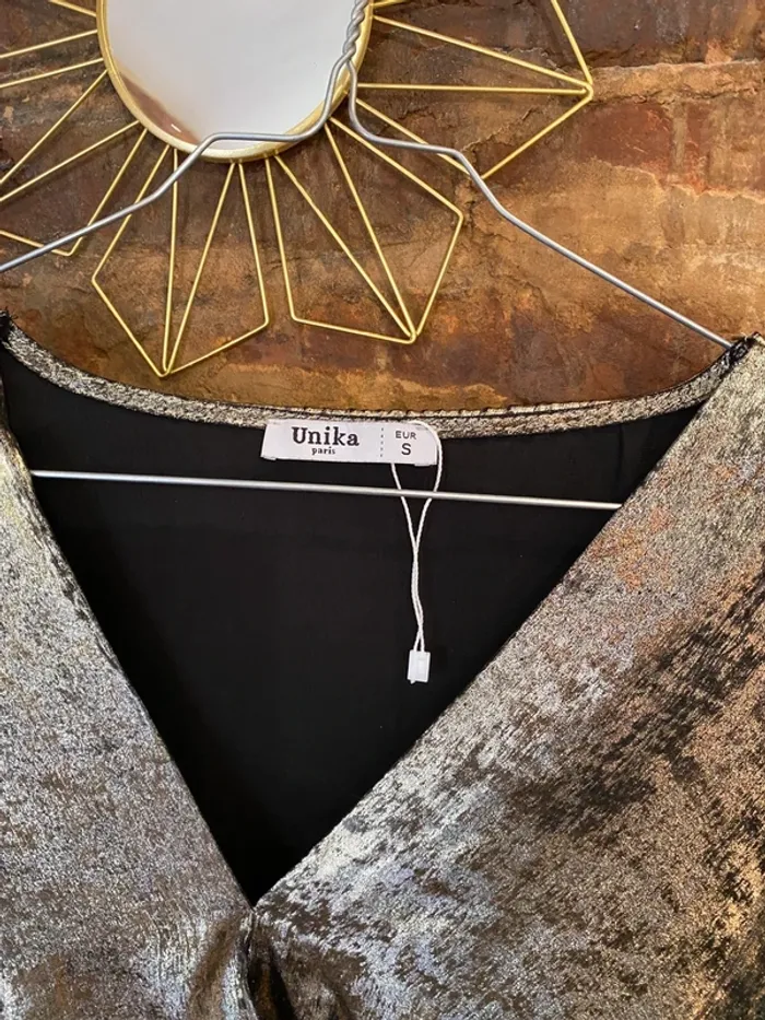 Chemise cache-coeur dorée - photo numéro 2