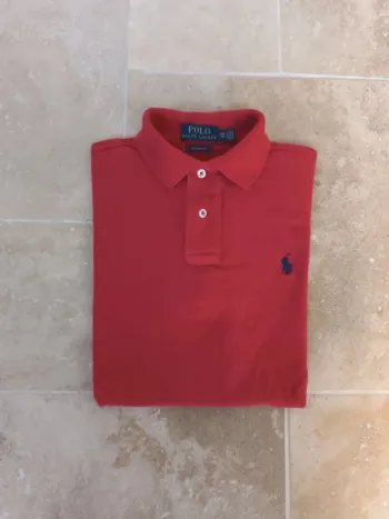 Polo Ralph Lauren homme XS rouge logo marine excellent état