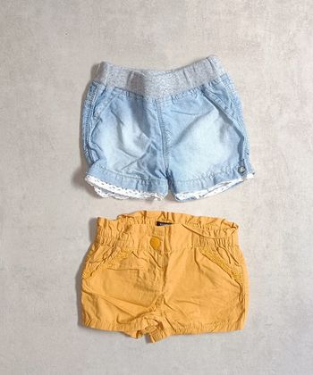 Lot de 2 shorts fille - 6 mois