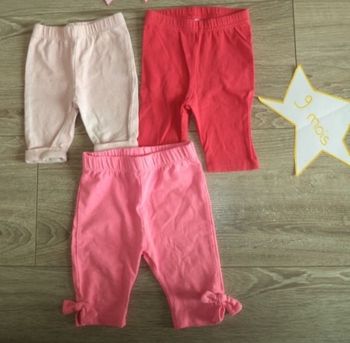 Lot de 3 leggings pantacourts 9 mois