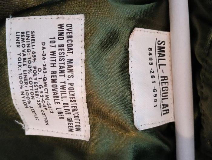 Manteau kaki Overcoat vintage US Army / armée américaine - photo numéro 14