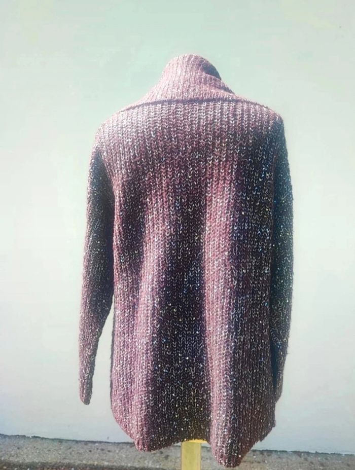 Pull violet pailleté à sequin brillant taille 2 m l  38 40 Jacqueline Riu état impeccable - photo numéro 3
