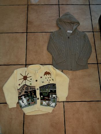 Lot de 2 gilets chauds 4ans neufs