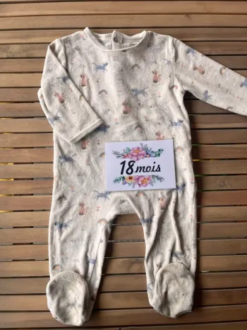 Pyjama chaud velours 18 mois