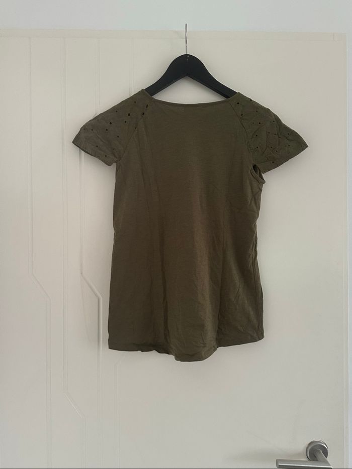 T-shirt vert kaki Zara taille 11/12 ans 152 cm - photo numéro 2