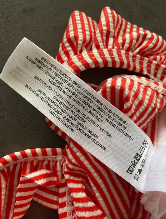 Maillot de bain blanc et rouge Primark 0-3 mois [72B070] - photo numéro 4