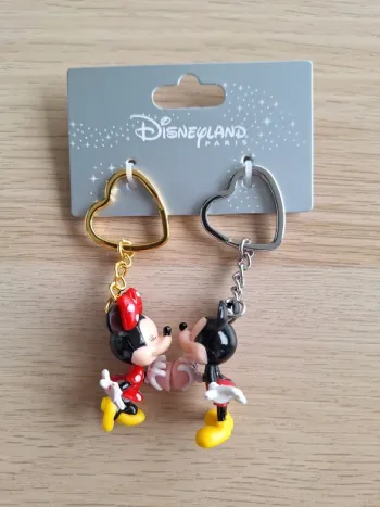 Lot 2 porte-clés Mickey & Minnie – Neuf