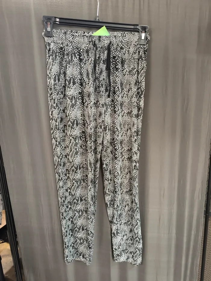 316759 pantalon noir/blanc femme S 9th avenue