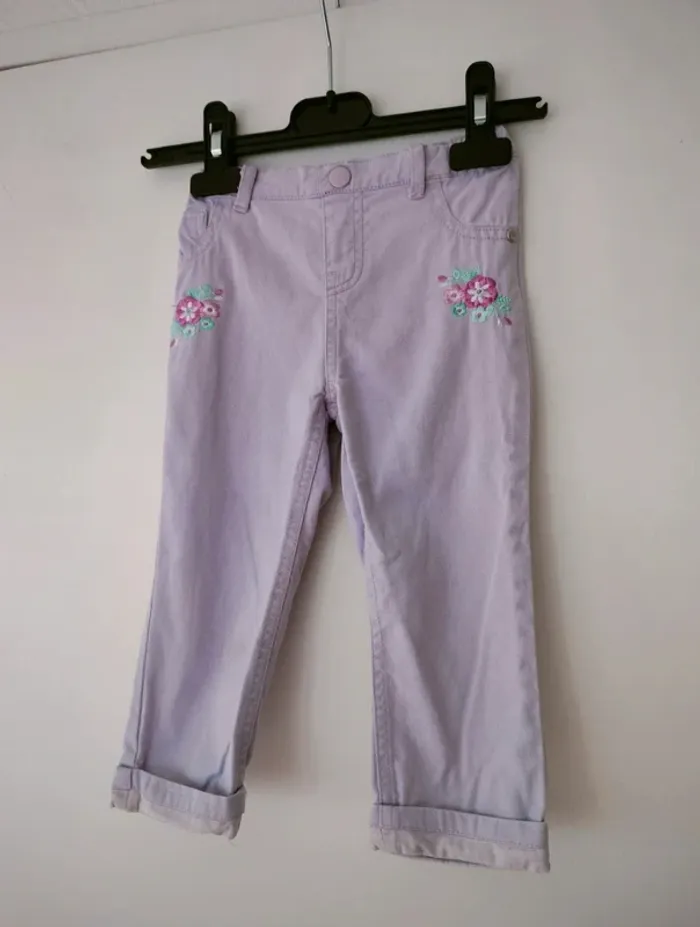 (c) Pantalon mauve Mots d'enfants 24m