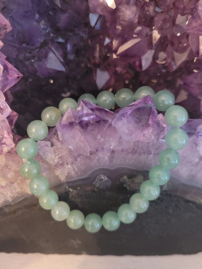 Bracelet en pierres naturelles d aventurine - photo numéro 2