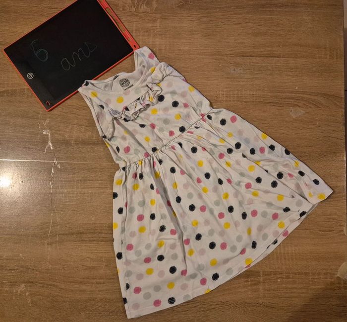 Robe avec pois multicolore