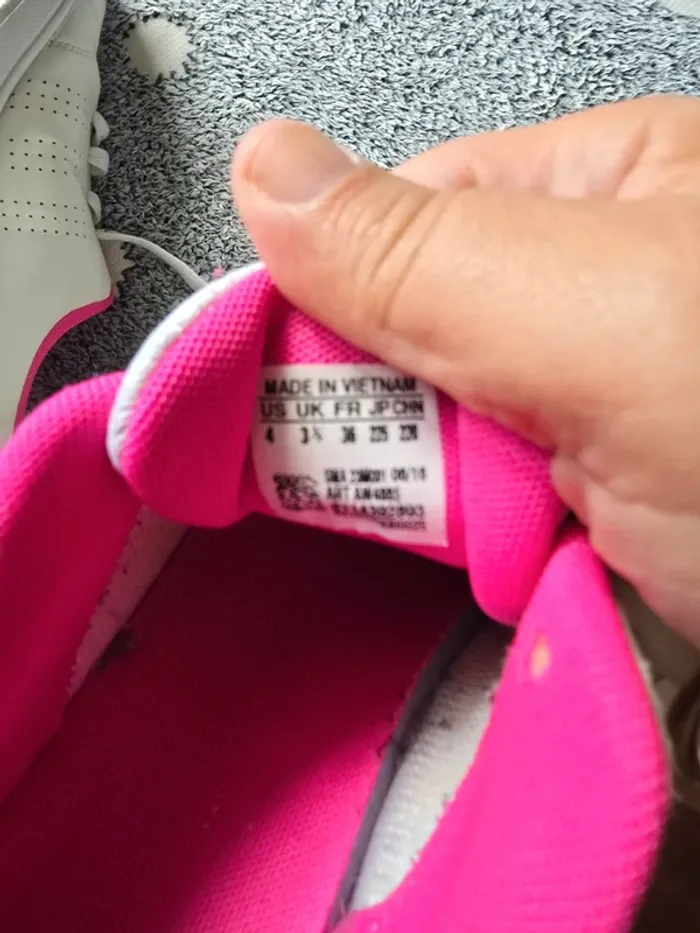 Baskets Adidas blanches et roses – Taille 36 - photo numéro 5