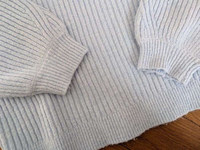 Pull bleu clair cache-cache S - photo numéro 3
