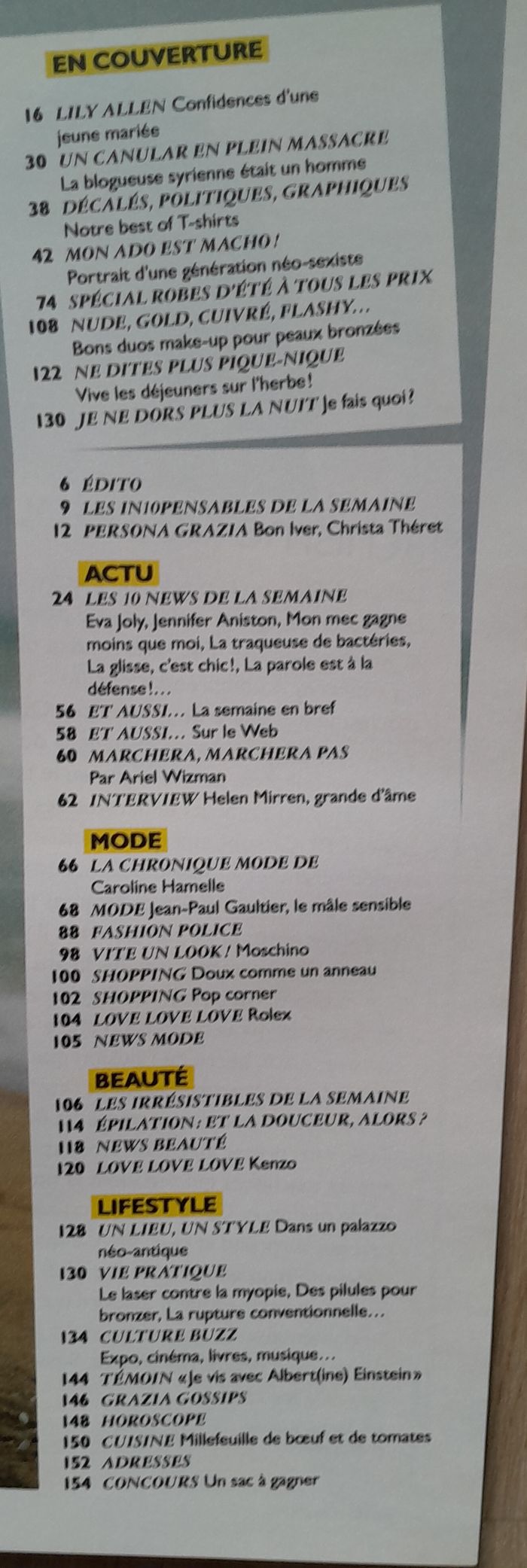Magazine Grazia juin 2011 spécial Lily Allen - photo numéro 4
