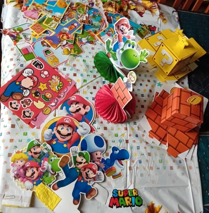 Décoration anniversaire Mario Bross