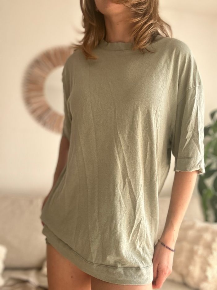 T-shirt vert collusion oversize