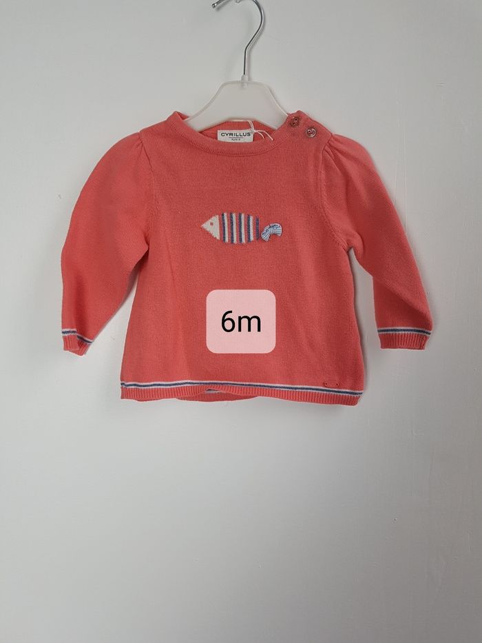 Pull rose Cyrillus 6 mois