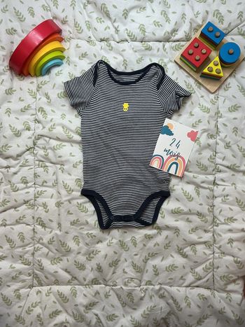 body manches courtes rayé marine et blanc 23 mois obaibi