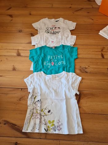 4 Tee-shirt manche courte 12 mois