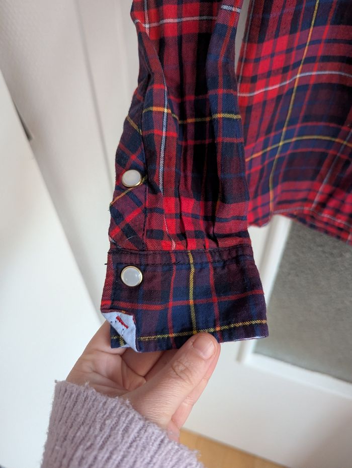Chemise à carreaux tommy hilfiger taille 36 s - photo numéro 3