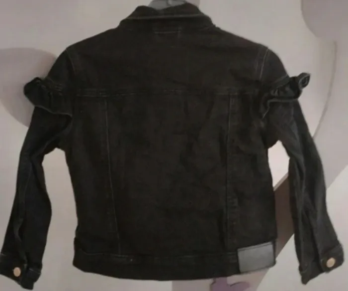 Magnifique veste en jean noire TAO taille 6 ans - photo numéro 3