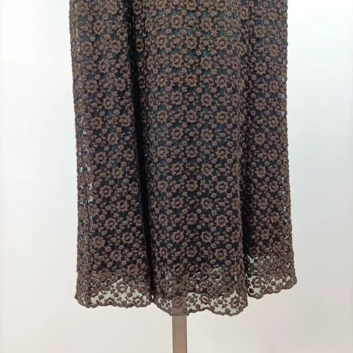 Robe sans manches Pablo Gérard Darel brodée fleurs en laine mélangée T38A1306 - photo numéro 3