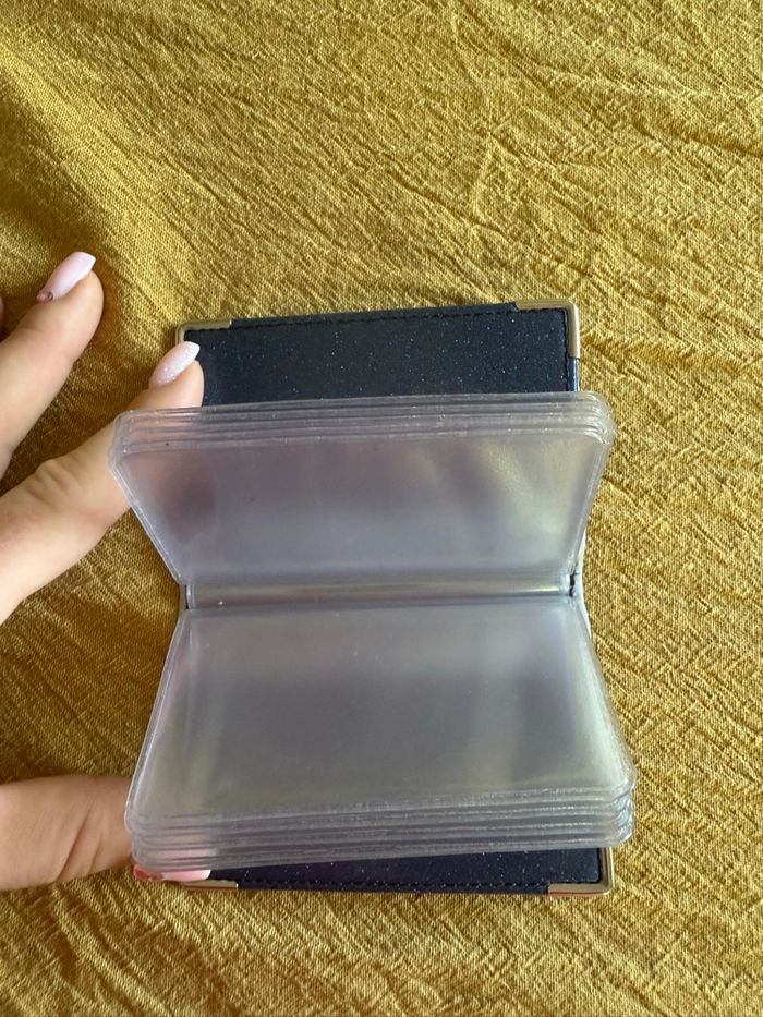 Porte carte bleu pailleté - photo numéro 2