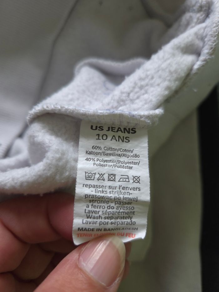 sweat à capuche US jeans taille 10 ans - photo numéro 4
