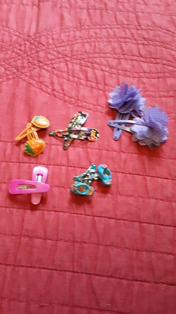 Lot 5 paires de barrettes