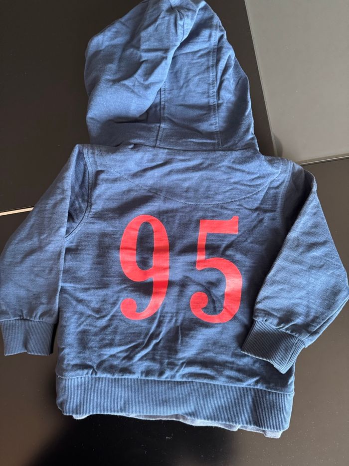 Sweat 18m effet chemise dessous Minoti neuf bleu - photo numéro 4