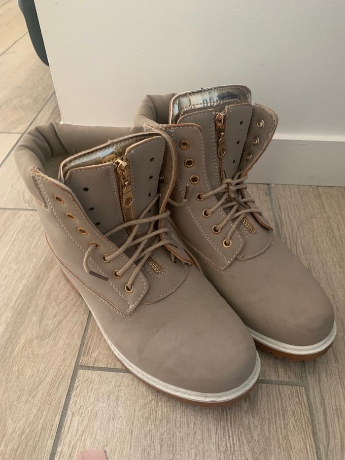 Bottine gris/beige 37 - photo numéro 2