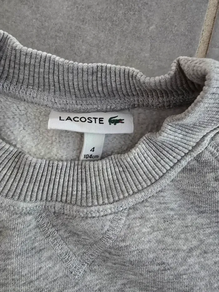 Sweat gris Lacoste - photo numéro 3